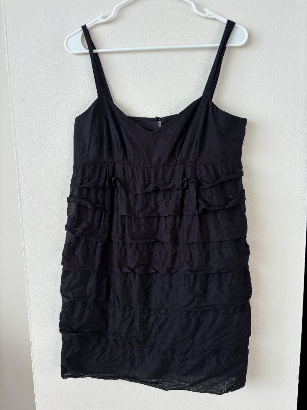 French Connection Black Cotton Dress Size 8
